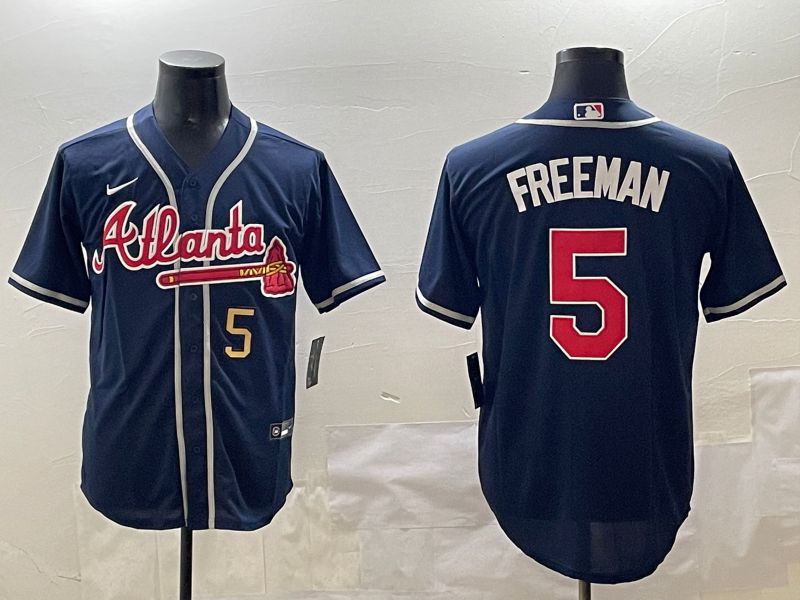 Men Atlanta Braves #5 Freeman Blue Game 2025 Nike MLB Jersey style 2->atlanta braves->MLB Jersey